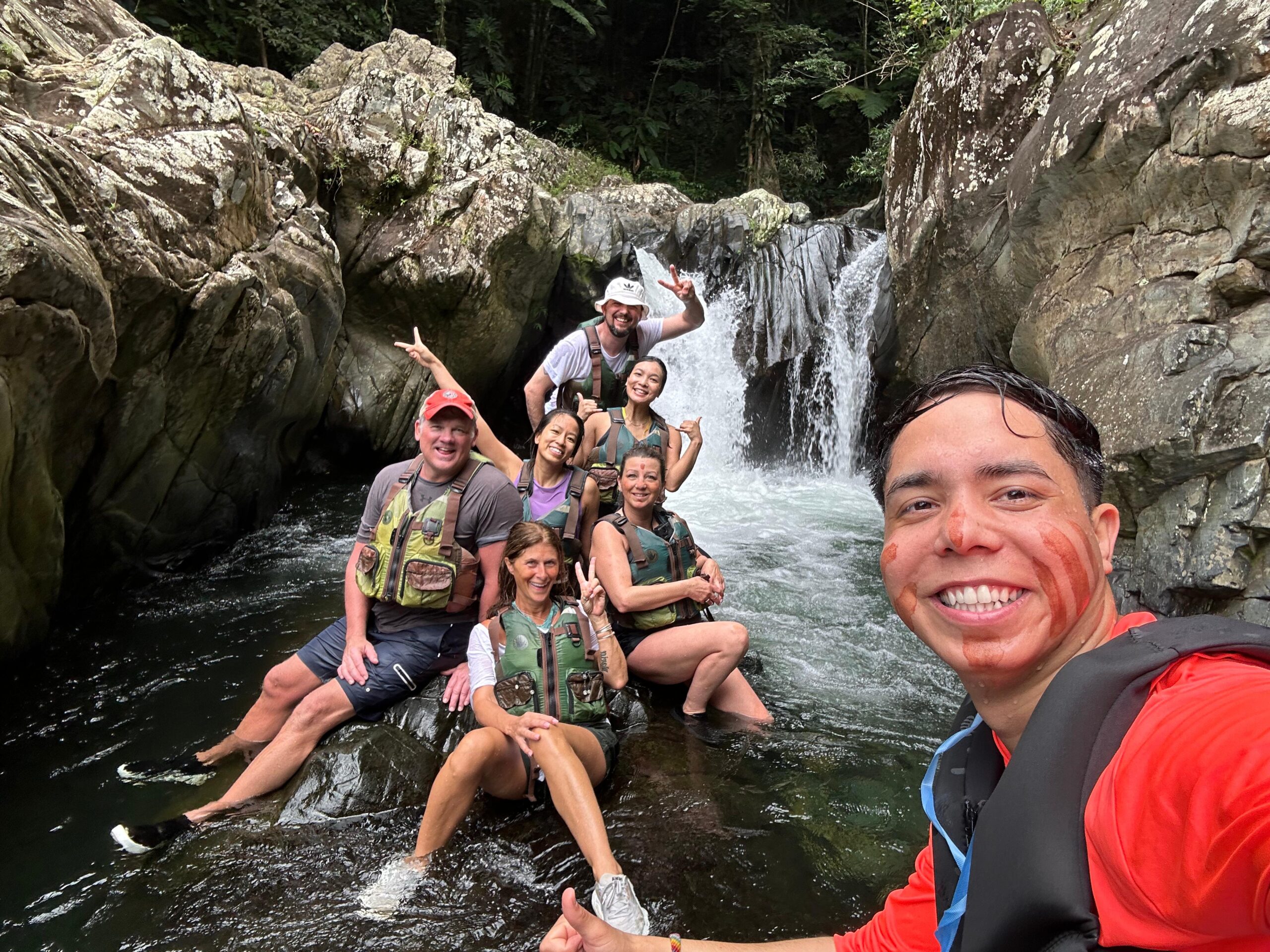 El Yunque Rainforest hiking trails with lush green tropical vegetation in Puerto Rico
